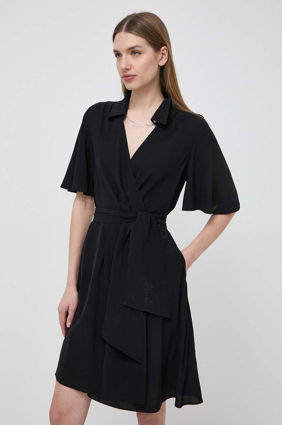 Karl Lagerfeld ruha 241W1309 fekete SS24