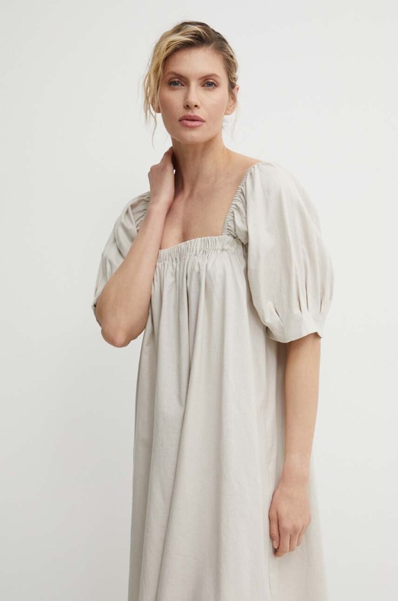 Gestuz vászon ruha 10909293 bézs