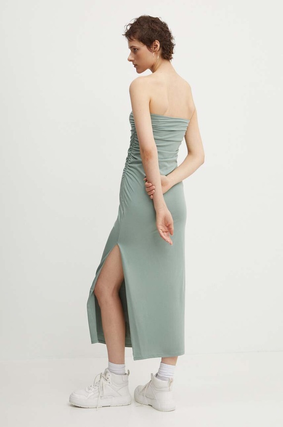 Abercrombie & Fitch sukienka z elastanem turkusowy KI159.4535.320