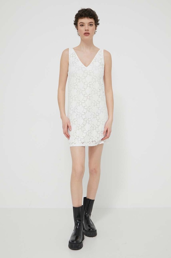 Φόρεμα Desigual LACE 24SWVW48 μπεζ SS24