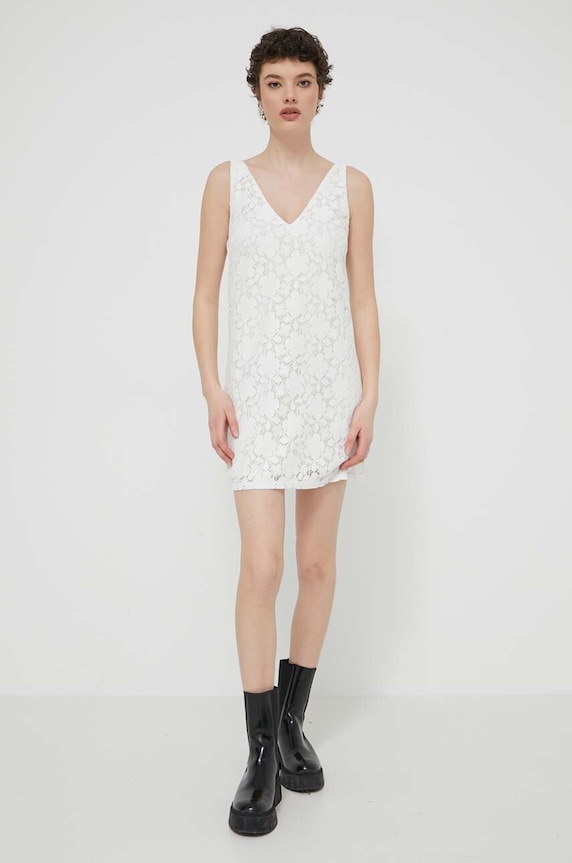 Φόρεμα Desigual LACE 24SWVW48 μπεζ SS24