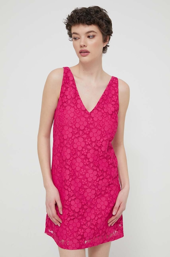Desigual sukienka LACE 24SWVW48 różowy SS24