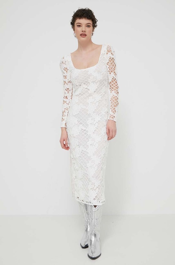 Šaty Desigual SANDALO 24SWVW50 bílá SS24