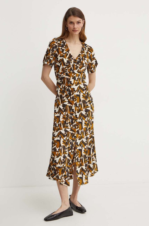 Weekend Max Mara vestito in seta midi multicolore 2415221043600