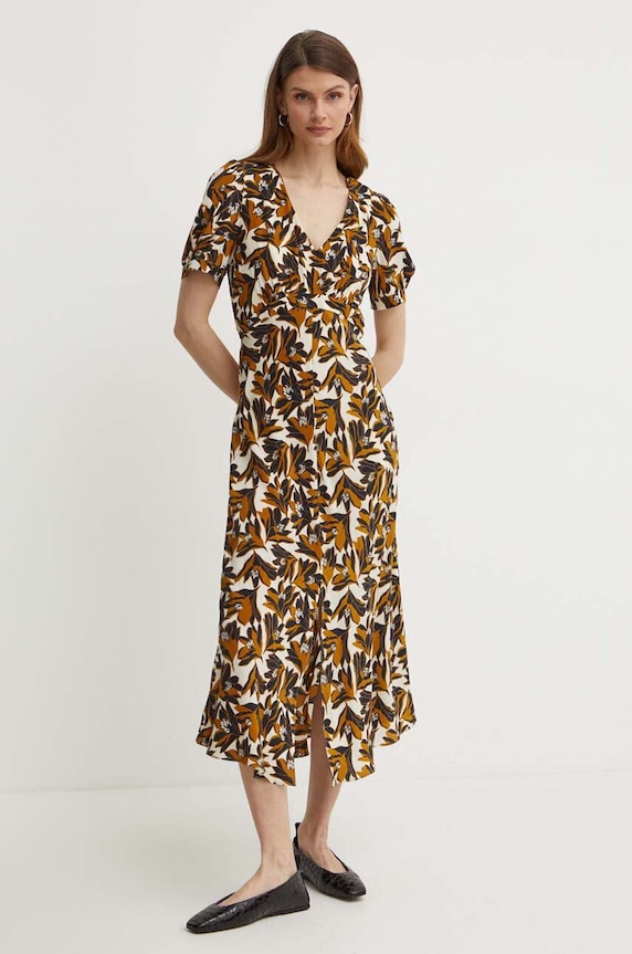 Weekend Max Mara vestito in seta midi multicolore 2415221043600