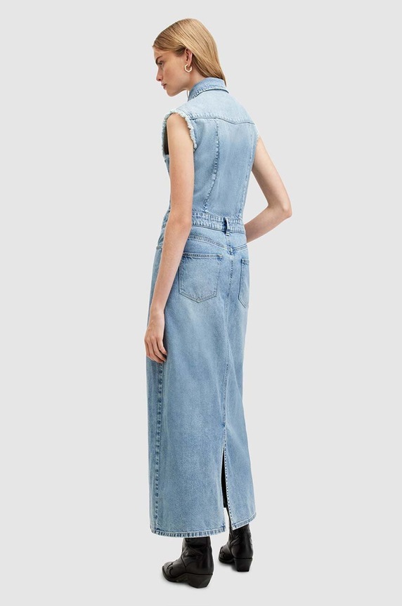 AllSaints sukienka jeansowa BLAIR DENIM DRESS niebieski W183DA