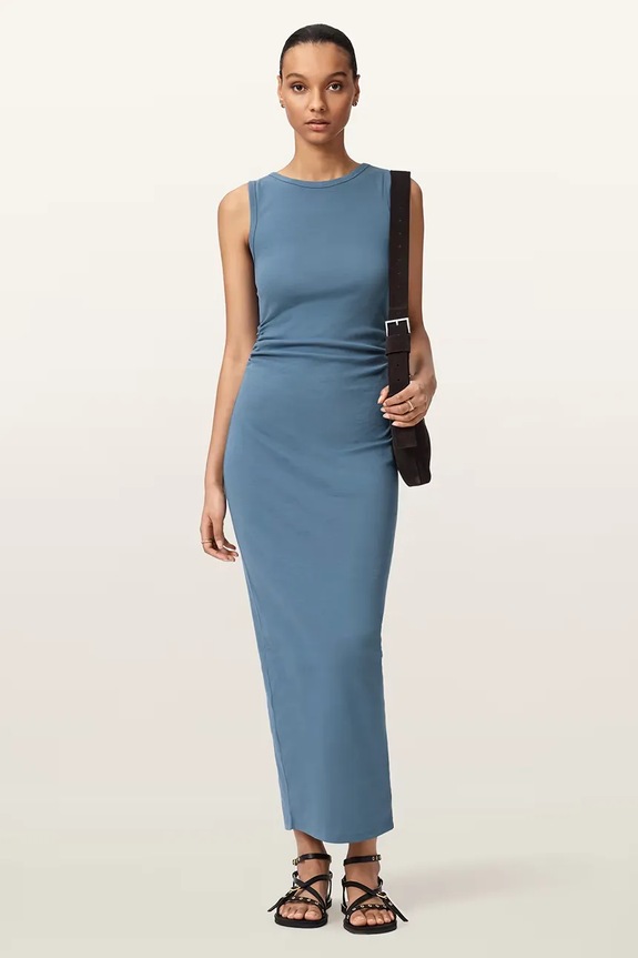 AllSaints rochie de vară cu bumbac KATARINA DRESS W009DA