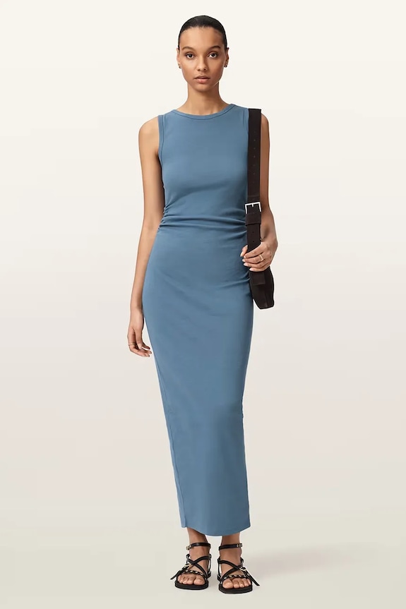 AllSaints rochie de vară cu bumbac KATARINA DRESS W009DA