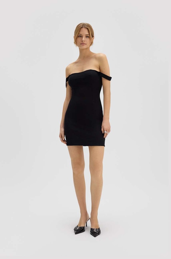 Φόρεμα Saint Body OFF SHOULDER MINI DRESS BLACK SB.528 μαύρο SS24