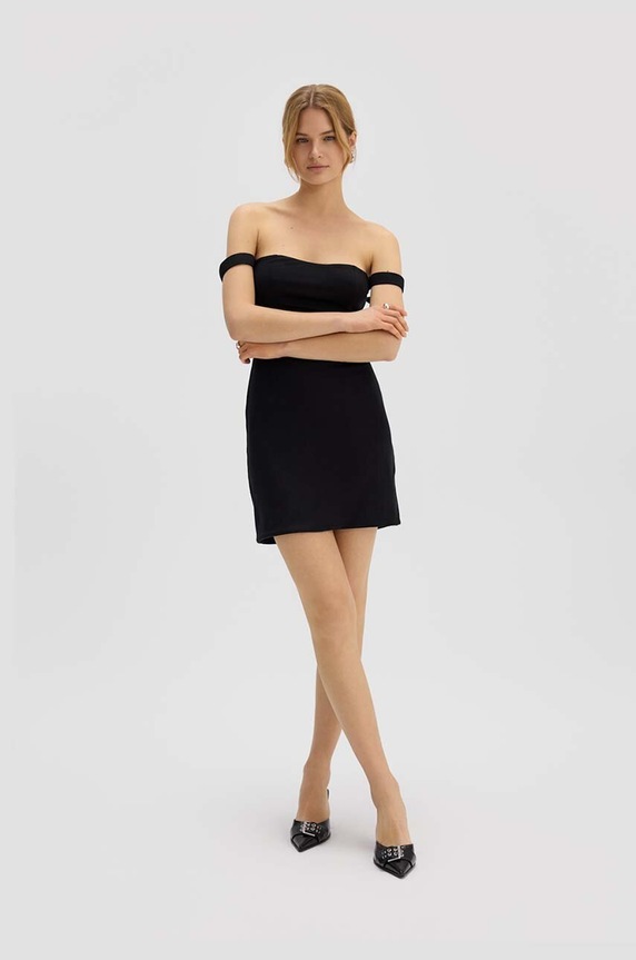 Φόρεμα Saint Body OFF SHOULDER MINI DRESS BLACK SB.528 μαύρο
