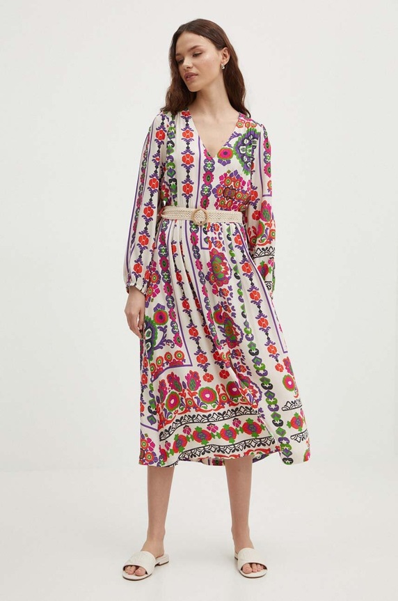 La Petite Française rochie RECUL midi multicolor PFRECUL