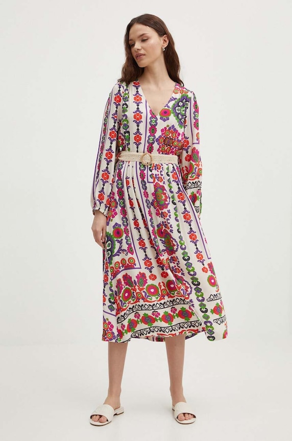 La Petite Française rochie RECUL midi multicolor PFRECUL