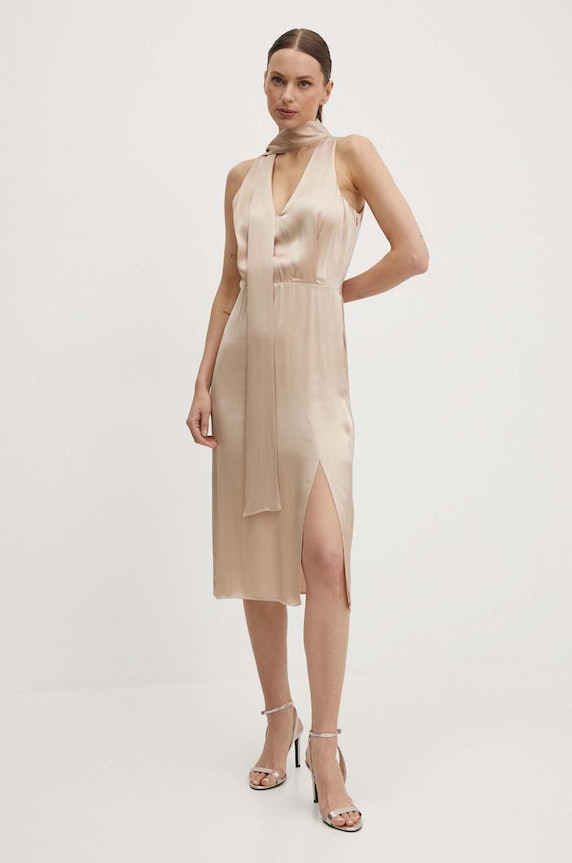 Φόρεμα Sisley 4S7BLV06I μπεζ SS24
