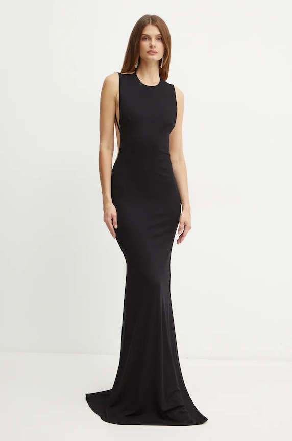 Рокля Elisabetta Franchi еластичен черен AB58642E2.NORBLIN