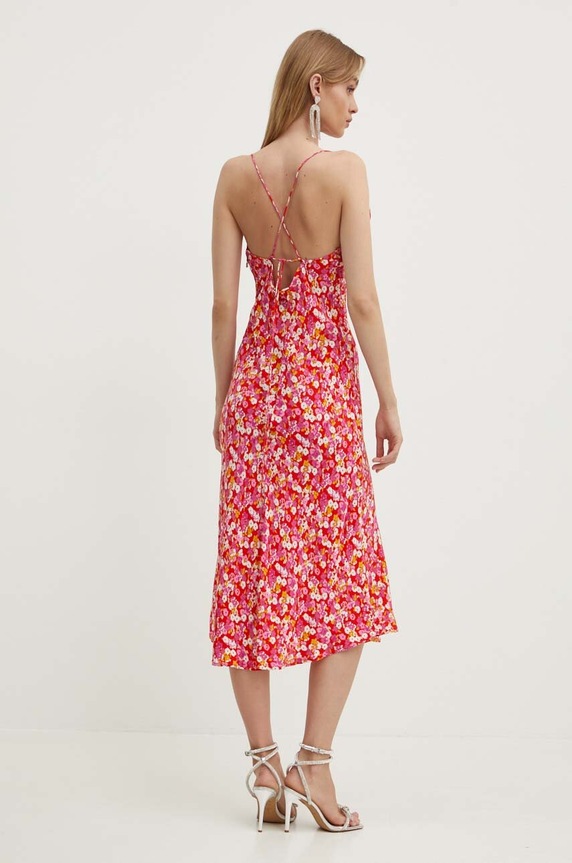 Haljina Rotate JACQUARD MIDI STRAP DRESS 1129022989 šarena SS24