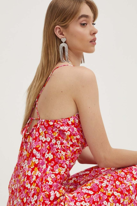 Haljina Rotate JACQUARD MIDI STRAP DRESS 1129022989 šarena