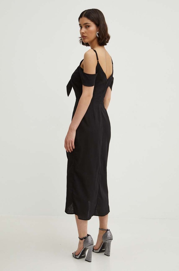 Дрехи Ленена рокля Never Fully Dressed Cassie Dress NFDDR1420 черен