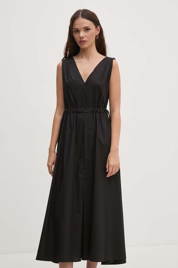 Βαμβακερό φόρεμα Sandro Ferrone casual μαύρο SFS7XBDMADA