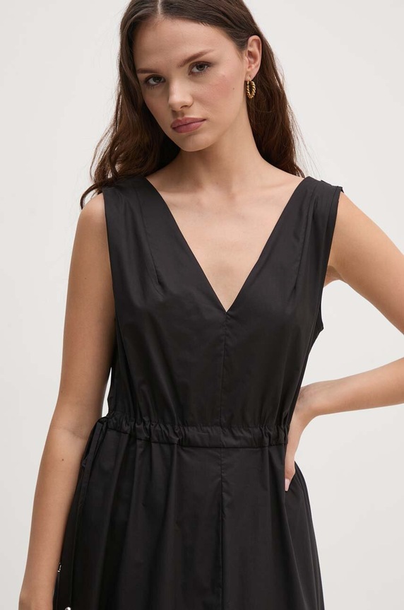 Βαμβακερό φόρεμα Sandro Ferrone μαύρο SFS7XBDMADA