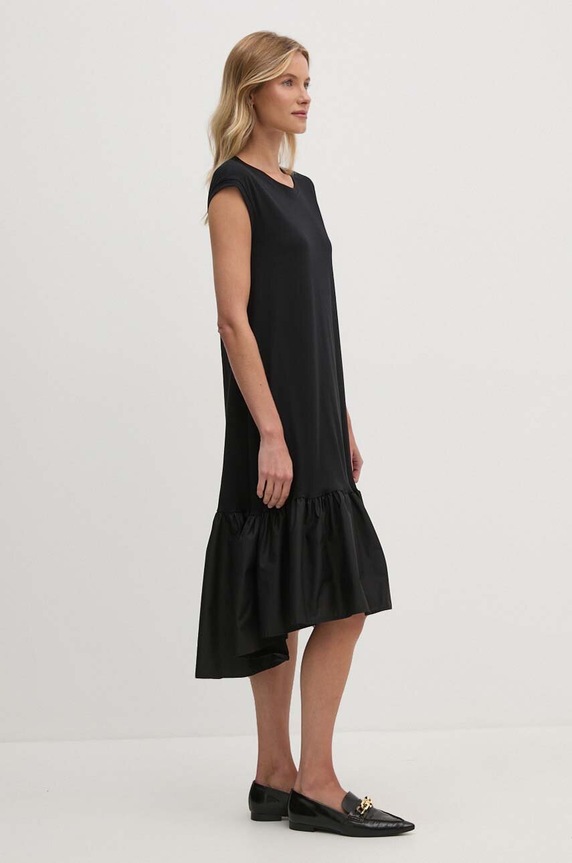 Ρούχα Βαμβακερό φόρεμα Sandro Ferrone SFS7XBDMIRANY μαύρο