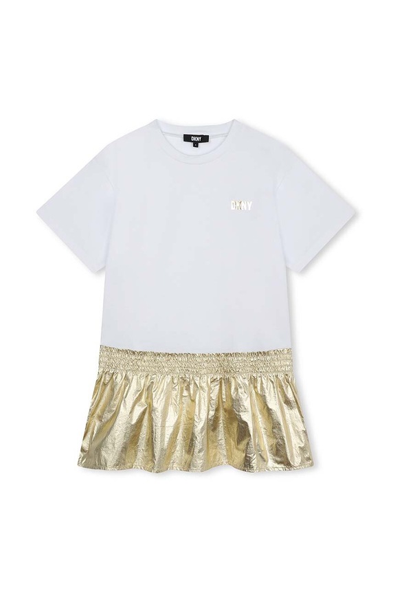 Dkny sukienka dziecięca nadruk biały D60109.156.162