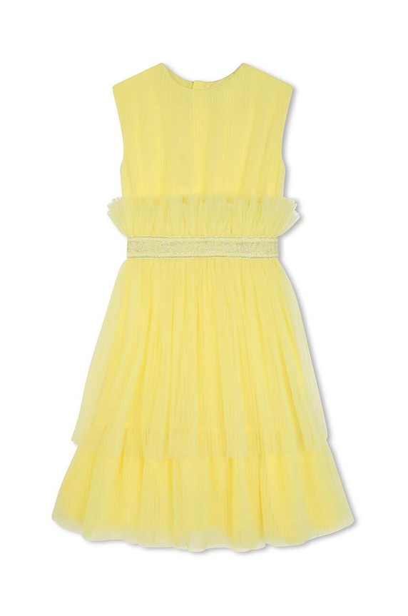 Dievčenské šaty Karl Lagerfeld Z30083.156.162 žltá SS24