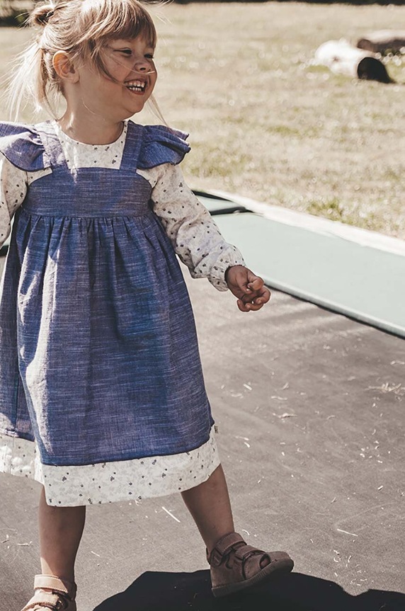 That's mine rochie din bumbac pentru copii Canza mini albastru 0638121