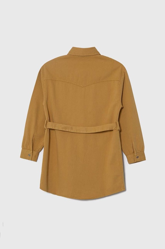 Παιδικό φόρεμα τζιν United Colors of Benetton 42C2CV026.G.Seasonal κίτρινο SS24