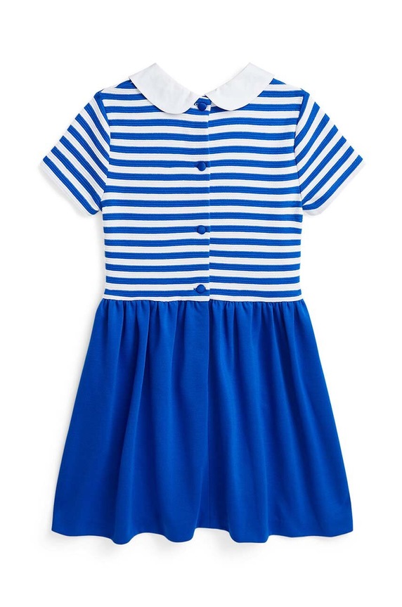 Polo Ralph Lauren sukienka dziecięca rozkloszowany niebieski 312934927002