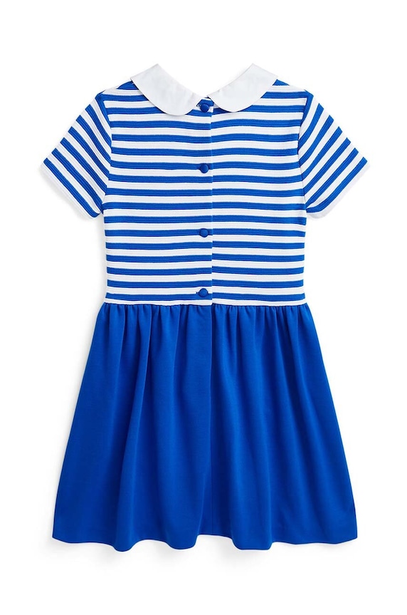 Polo Ralph Lauren sukienka dziecięca rozkloszowany niebieski 312934927002