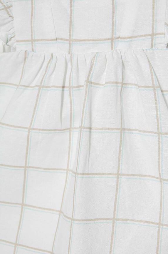 Dievča Ľanové šaty pre bábätká United Colors of Benetton 4YP7AV00G.W.Seasonal biela