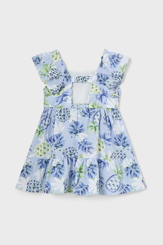 Mayoral sukienka bawełniana niemowlęca 1918.4F.Baby.PPYH niebieski SS24