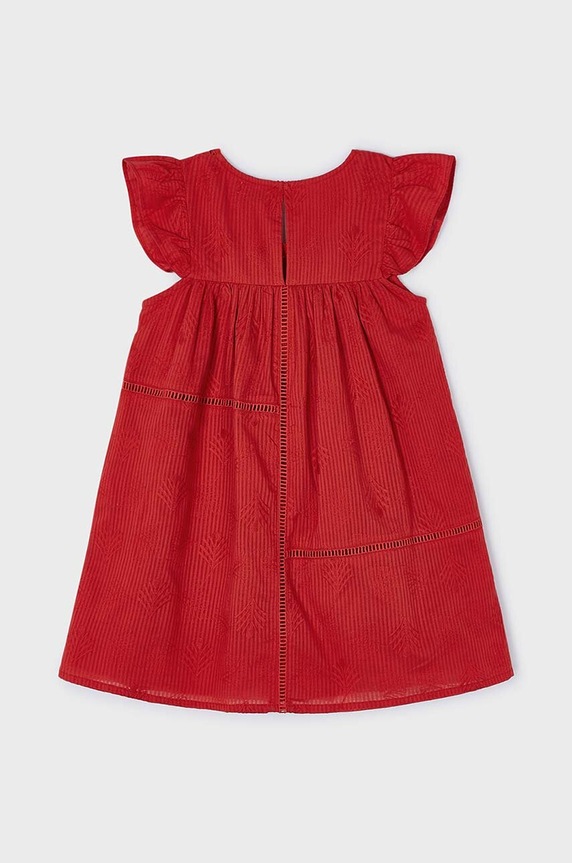 Παιδικό βαμβακερό φόρεμα Mayoral 3930.6F.Mini.PPYH μωβ SS24