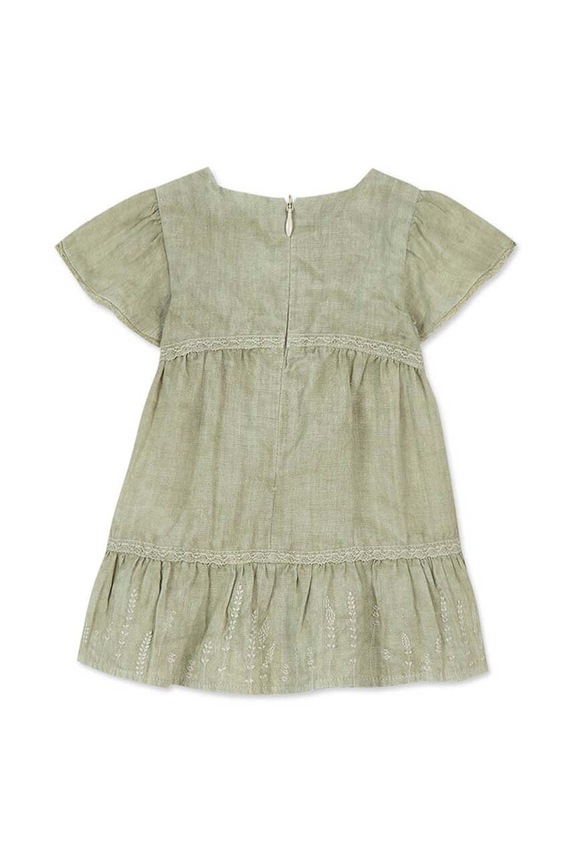 BIMBA Tartine et Chocolat vestito in lino per neonati TY30181.80.94 verde