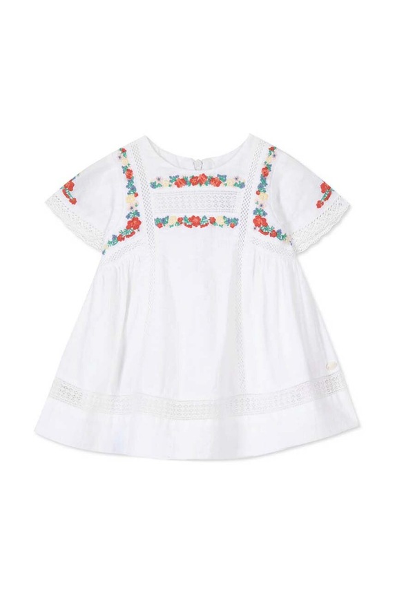 Tartine et Chocolat sukienka bawełniana niemowlęca TY30051.60.74 biały SS24