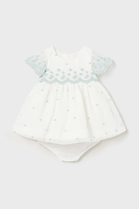 Φόρεμα μωρού Mayoral Newborn απλικέ πράσινο 1826.2N.Newborn.PPYH