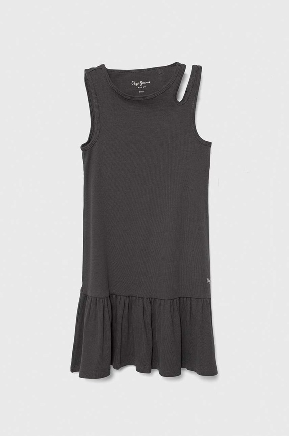 Pepe Jeans rochie fete ROMINA mini gri PG951662
