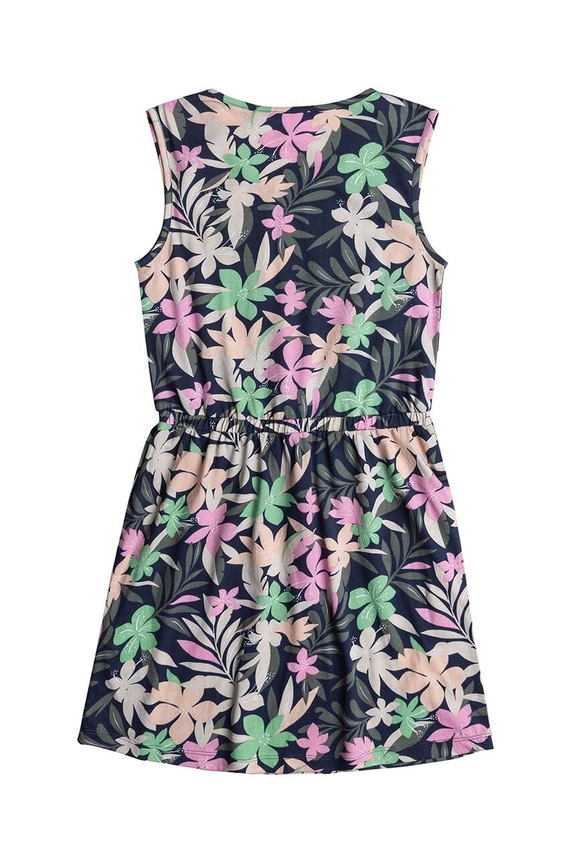 Roxy sukienka bawełniana dziecięca SURFS UP RG ERGKD03249 granatowy SS24