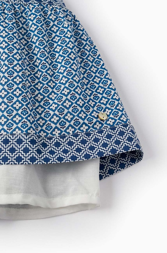 Παιδικό βαμβακερό φόρεμα zippy 3105948801 μπλε