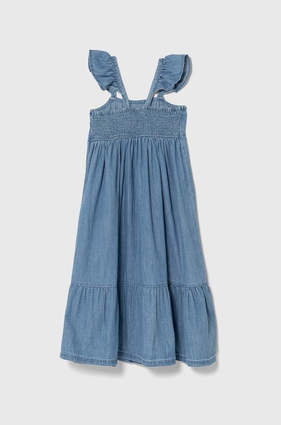 Dětské bavlněné šaty zippy 3105992001 modrá SS24