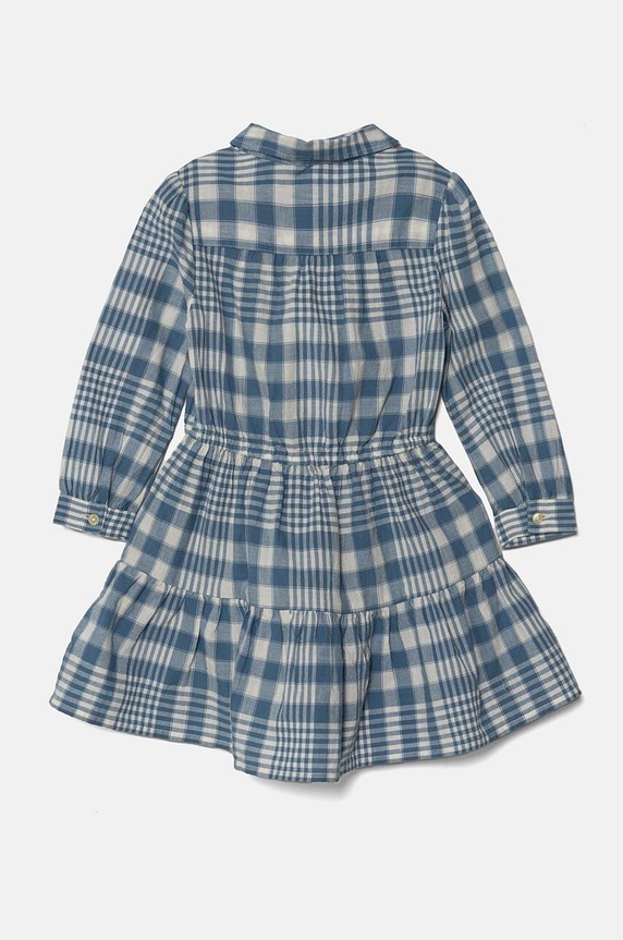 Detské bavlnené šaty Polo Ralph Lauren 310940806001 modrá AW24