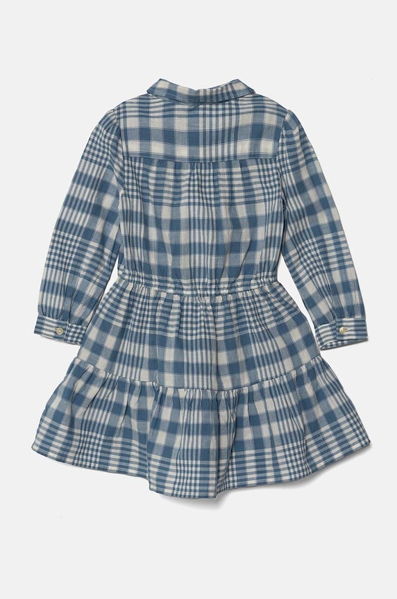 Detské bavlnené šaty Polo Ralph Lauren 310940806001 modrá AW24