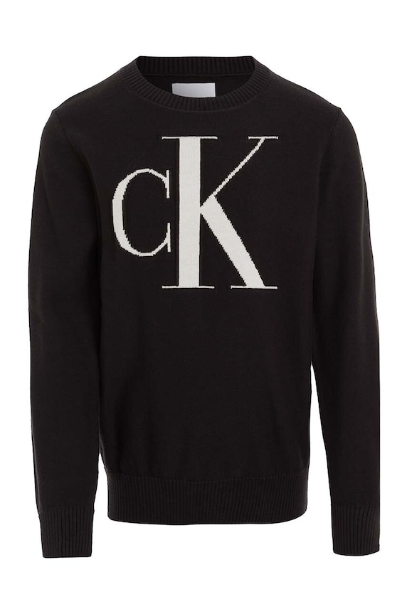 Calvin Klein Jeans sweter bawełniany dziecięcy IB0IB01961.116.PPYH czarny SS24