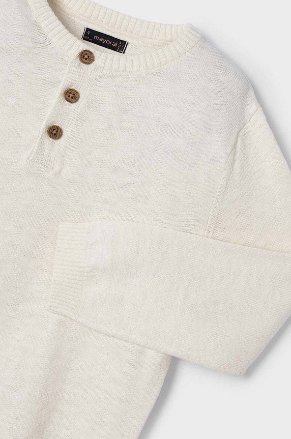 Mayoral sweter z domieszką lnu dziecięcy beżowy 3356.5C.Mini.PPYH