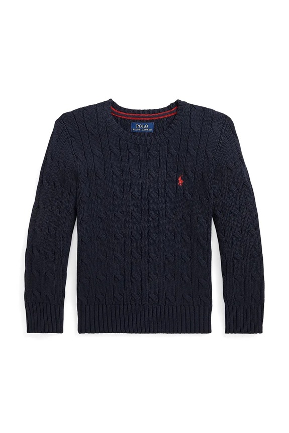 Polo Ralph Lauren sweter bawełniany dziecięcy 322702674060 granatowy AW24