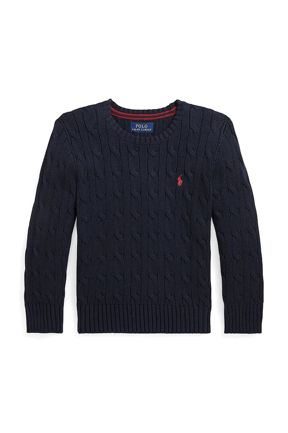 Polo Ralph Lauren sweter bawełniany dziecięcy 322702674060 granatowy AW24