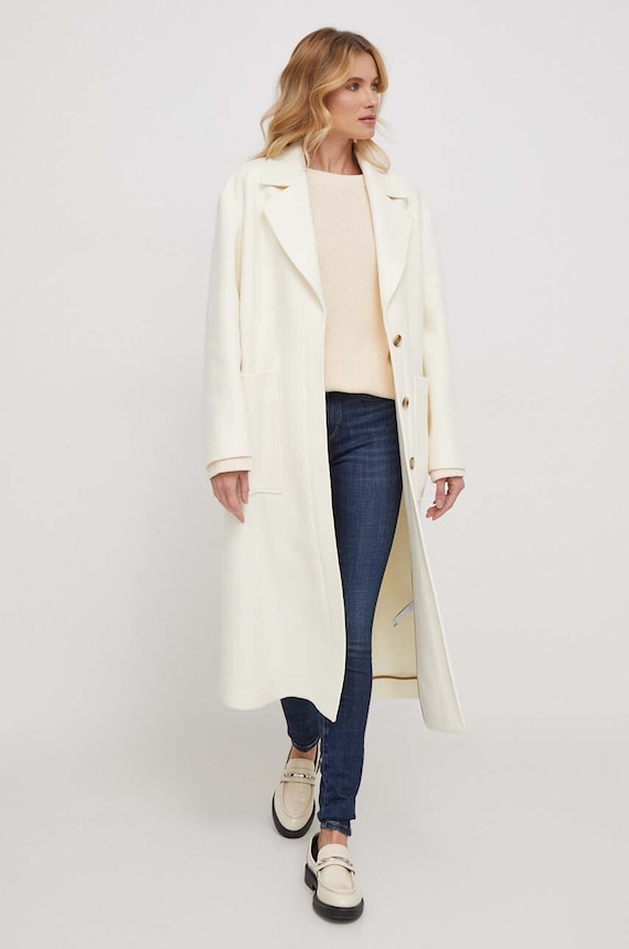 Βαμβακερό πουλόβερ Tommy Hilfiger WW0WW40751 μπεζ AW24