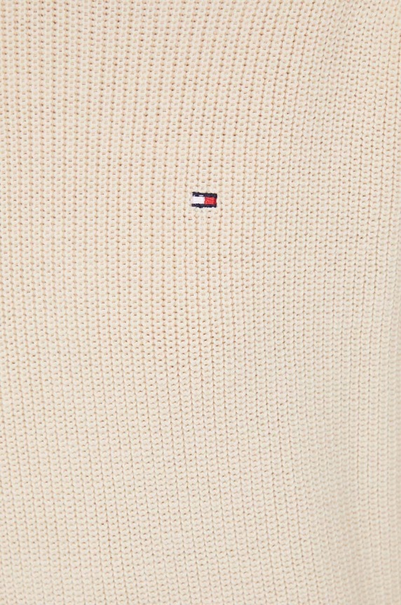 Βαμβακερό πουλόβερ Tommy Hilfiger WW0WW40751 μπεζ