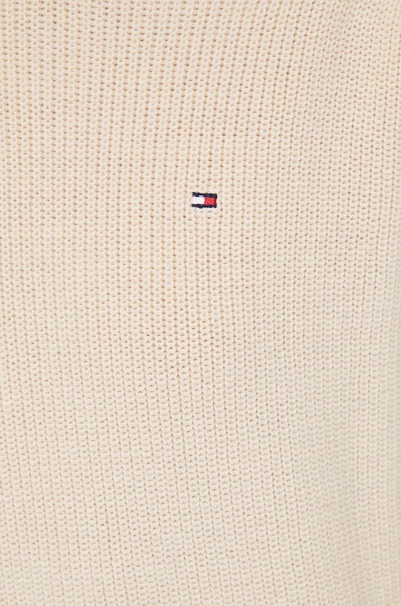 Βαμβακερό πουλόβερ Tommy Hilfiger WW0WW40751 μπεζ