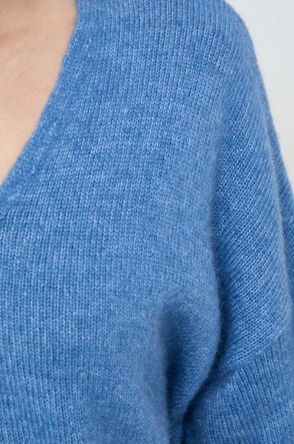 Boss Orange gyapjú pulóver 50509995 kék